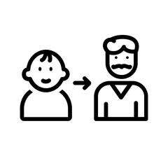 Black line icon for Age