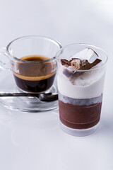 Chocolate and vanilla ice cream