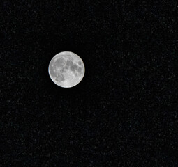 full moon over black