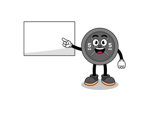 barbell plate illustration doing a presentation