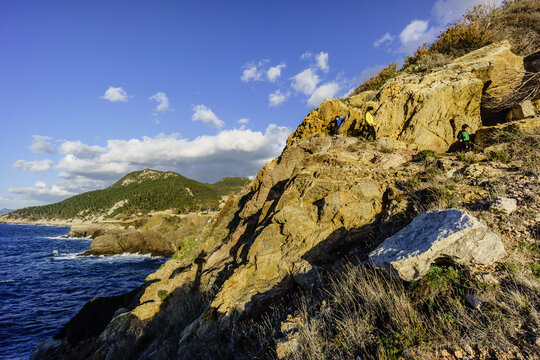 punta de Na Fernanda, Banyalbufar. Parque natural de la Sierra de Tramuntana, Mallorca,Islas Baleares,Spain.