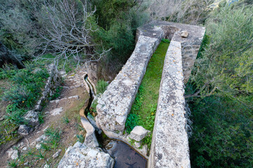 molino de agua de Son Fortuny, siglo XVII, Estellencs, Serra de Tramuntana,  Mallorca, balearic islands, Spain