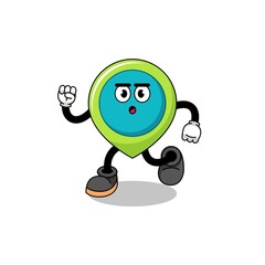 running location symbol mascot illustration