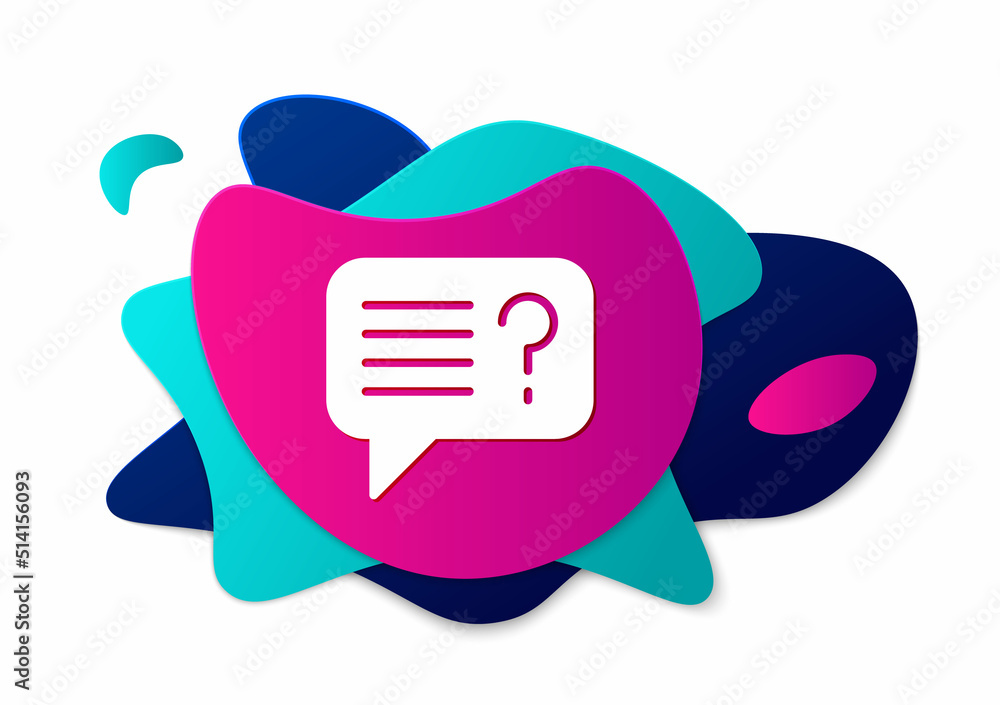 Poster color unknown search icon isolated on white background. magnifying glass and question mark. abstract