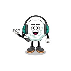 Mascot Illustration of chewing gum as a customer services