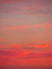 Sunset with clouds and colors