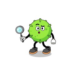 Obraz premium Mascot of virus searching