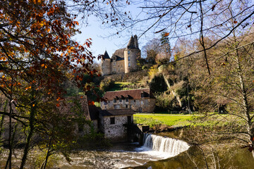 Fototapeta na wymiar Castle with river in France