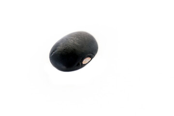 black beans on wood background
