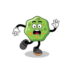 slipping puke mascot illustration