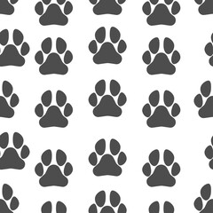 Fototapeta na wymiar Cat Paw Dog Paw kitten vector Seamless Pattern wallpaper background