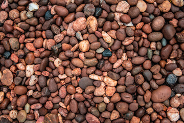Top view Abstract black and white brown stone. Textured background.