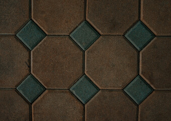 Abstract square and octagon corridor texture. Texture background.
