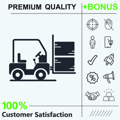 Forklift icon graphic elements for your work