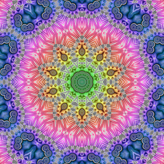 3d effect - abstract polygonal colorful fractal graphic