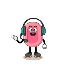 Mascot Illustration of soap as a customer services