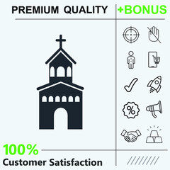 church icon graphic elements for your work