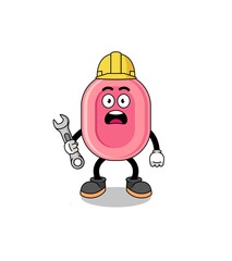 Character Illustration of soap with 404 error