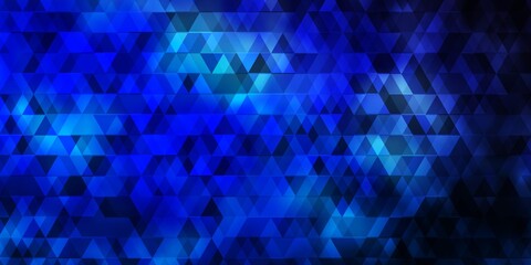 Light BLUE vector background with lines, triangles.