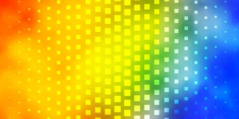 Light Blue, Yellow vector pattern in square style.