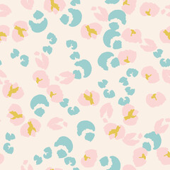 Cute botanical seamless pattern with flowers. Vector background, print, design