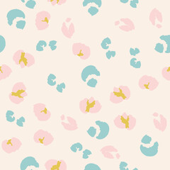 Cute botanical seamless pattern with flowers. Vector background, print, design