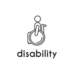 simple black disability icon design