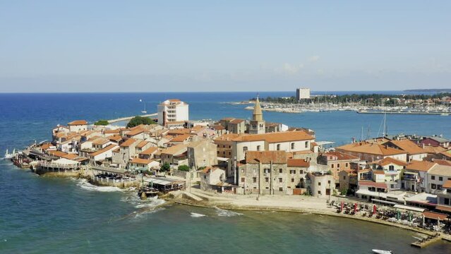 Aerial photo of Umag town, Istra, Croatia