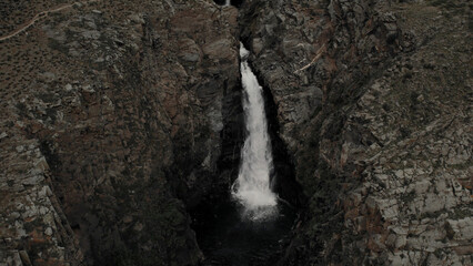 Waterfall Kurkure in mountains of Altai