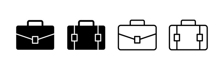Briefcase icon vector. suitcase sign and symbol. luggage symbol.