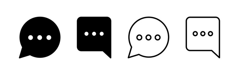 Chat icon vector. speech bubble sign and symbol. comment icon. message
