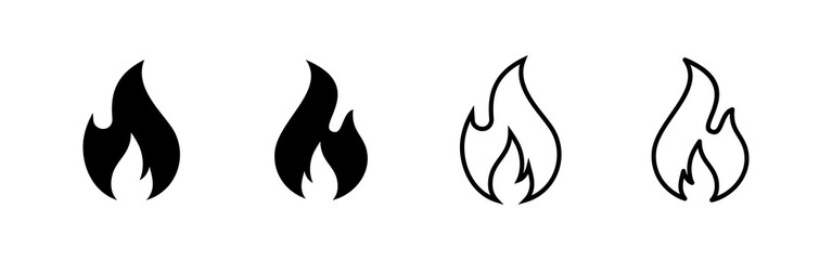 Fire icon vector. fire sign and symbol