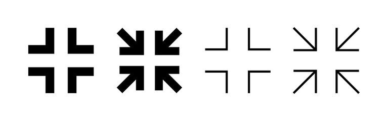 Obraz premium Fullscreen Icon vector. Expand to full screen sign and symbol. Arrows symbol