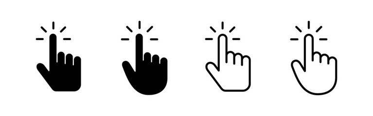 Hand cursor icon vector. cursor sign and symbol. hand cursor icon clik