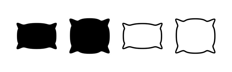 Pillow icon vector. Pillow sign and symbol. Comfortable fluffy pillow
