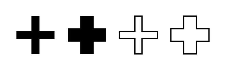 Obraz premium Plus icon vector. Add plus sign and symbol