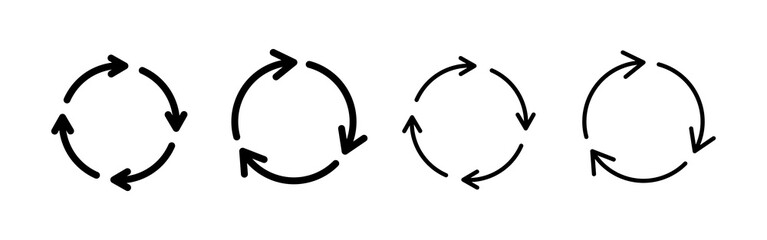 Recycle icon vector. Recycling sign and symbol.