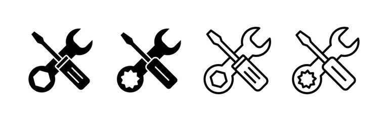 Repair tools icon vector. tool sign and symbol. vectorting icon. Wrench and screwdriver. Service