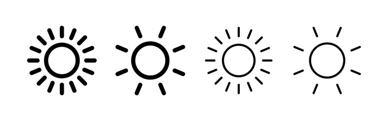 Sun icon vector. Brightness sign and symbol