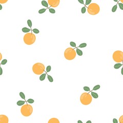 Oranges pattern. Fruit pattern for textile, fabric, kitchen decor, menu.