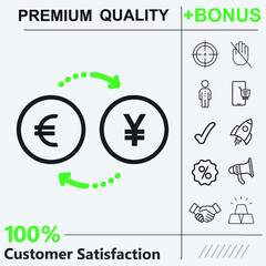 Money exchange, dollar, euro icon graphic elements for your work