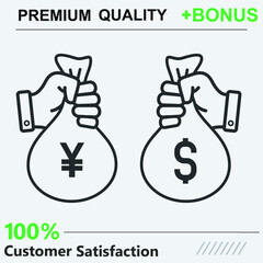 Money exchange, dollar, euro icon graphic elements for your work