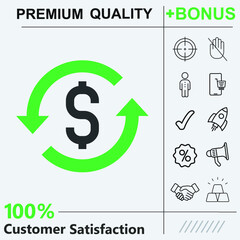 money transfer vector icon graphic elements for your work