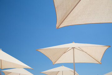 Sun umbrellas on the beach