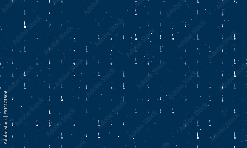 Poster seamless background pattern of evenly spaced white gyroscooters of different sizes and opacity. vect