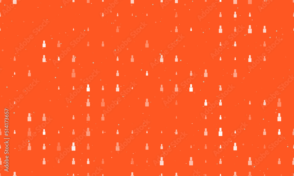 Poster seamless background pattern of evenly spaced white nail polish symbols of different sizes and opacit