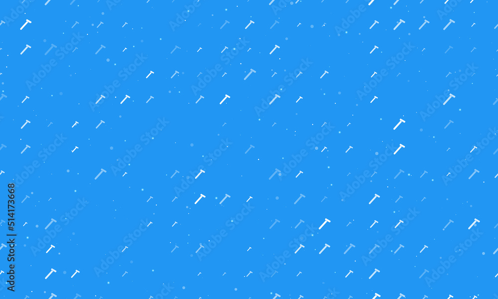 Poster seamless background pattern of evenly spaced white mens razor symbols of different sizes and opacity