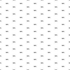Square seamless background pattern from black 100 percent symbols. The pattern is evenly filled. Vector illustration on white background