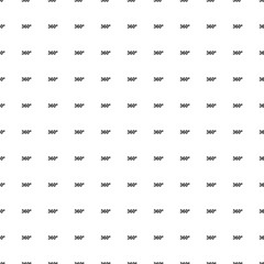 Square seamless background pattern from black 360 degree symbols. The pattern is evenly filled. Vector illustration on white background