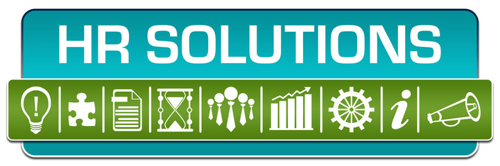 HR Solutions Turquoise Green Rounded Square Horizontal Symbols 